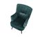 Fauteuil Lounge En Velours Vert Avec Dossier Imprimé Florael