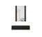 Coiffeuse Suspendue Noire Avec Miroir Gustave