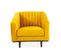 Fauteuil Design Velours Jaune 83cm Golt