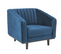 Fauteuil Design Velours Bleu 83 Cm Golt