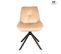 Chaise Pivotante Velours Beige Métal Noir Zolo