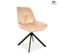 Chaise Pivotante Velours Beige Métal Noir Zolo