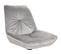 Chaise Pivotante Velours Gris Et Métal Noir Zolo