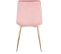 Chaise Design Velours Rose Pieds Or Harriet