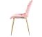Chaise Design Velours Rose Pieds Or Harriet