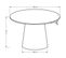 Table à Manger Design Ronde Noire 120cm Laury