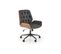 Fauteuil De Bureau Design Noir et Bois Martel