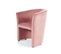 Fauteuil Cabriolet Confort Velours Rose Tisso