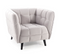 Fauteuil Design Carré Velours Gris Clair Compi