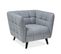 Fauteuil Design Carré Capitonné Velours Gris Compi