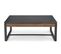 Table Basse 120 X 60 Cm Aspect Marbre Noir Et Noyer Aleida