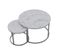 Ensemble De Deux Tables Basses Rondes Aspect Marbre Blanc Alicia