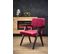 Chaise Design En Velours Bordeaux Avec Structure En Bois Massif Elsy