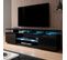 Meuble TV Noir Brillant 180 Cm à LED Zohra - Sans LED