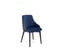 Chaise En Velours Bleu Foncé Avec Dossier Multicolore Andrea