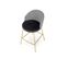 Chaise De Bar Noire Avec Dossier Pied-de-poule Fool