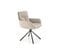 Chaise Design Rembourrée Et Pivotante En Tissu Beige Edge