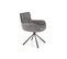 Chaise Design Rembourrée Et Pivotante En Tissu Gris Edge