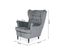 Fauteuil Bergère Capitonné En Velours Gris Clair Jolt