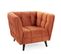 Fauteuil Design Carré Velours Cannelle Compi