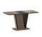 Table Extensible 125-170 Cm Noire Et Aspect Chêne Avec Pied Design Helen