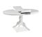 Table à Manger Blanche 106cm Extensible Blanche Avec Pied Central Ade - Blanc