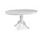 Table à Manger Blanche 106cm Extensible Blanche Avec Pied Central Ade - Blanc