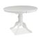 Table À Manger Blanche 106cm Extensible Blanche Avec Pied Central Ade