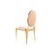 Chaise Design En Velours Beige Avec Pied Métal Doré Céline