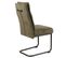 Chaise Design En Tissu Vert Olive Avec Piètement En Métal Noir Marilou