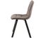 Chaise Design En Tissu Beige Avec Pieds En Métal Noir Louise