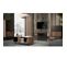 Buffet Haut Design Aspect Noyer Et Noir Mat Matty