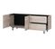 Buffet Bas Design Noir Et Aspect Chêne Basic