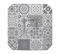 Lot De 6 Galettes 4 Rabats 36 X 36 X 3.5 Cm Polyester Persane Gris