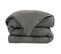 Pack Parure De Couette 140x200 Cm + Drap Housse 90x190 + 1 Taie Gaze De Coton Bio Anthracite