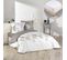 Pack Housse De Couette 220x240 Cm Goyave + Drap Housse 140x190 Blanc