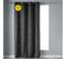 Lot De 2 Rideaux Tamisant 140 X 240 Cm Velours Doux Velvetine Anthracite