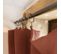 Lot De 2  Rideaux Ajustables + 8 Anneaux Pince Gaze De Coton Luxe 140 X 300 Cm Gaia Terracotta