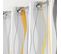 Lot De 2 Rideaux Déco à Oeillets 140 X 260 Cm Polyester Imprime Ondulys Jaune/blanc