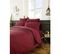 Housse De Couette Coton Luxe 57 Fils 240 X 220 Cm + 2 Taies 63x63 Agathe Bordeaux