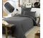 Pack Housse De Couette Chaude En Flanelle 140 X 200 Cm + Drap Housse 90x190 Candice Anthracite