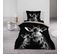 Pack Parure De Couette 140 X 200 Cm 100% Coton Coumba + Drap Housse 90 X 190 Cm Noir