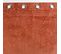 Lot De 2 Rideaux Occutant 140 X 240 Cm En Velours Relief Analia Terracotta