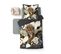 Pack Parure De Couette Enfant  Félina 140 X 200 Cm + Drap Housse 90 X 190 X 30 Noir