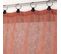 Lot De 2 Voilages à Anneaux 140 X 240 Cm Voile Tissé Linka Terracotta