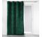 Rideau Tamisant à Oeillets 140 X 260 Cm Velours Côtelé Casual Vert Foncé