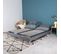 Ensemble Relaxation S62 + Matelas Mousse Myriade - 5 Zones - 2x90x200 - Gris