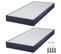 Sommier Tapissier + Pieds Sp18 Volcan 2x80x200 Lattes Bois Massif - H.18 Cm