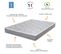 Matelas Ressort + Sommier + Tete Gris 160x200 Remat - Hauteur 23 Cm - Soutien Ferme