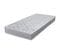 Matelas Mousse + Sommier Gris Clair 2x80x200 Maryland - Hauteur 20 Cm - Soutien Ferme